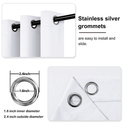 DWCN Grommet Blackout Curtains, Set of 2 Panels-3