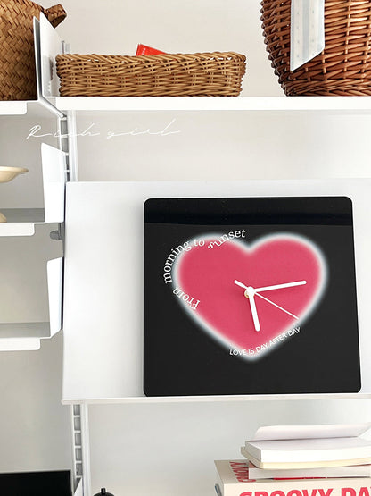 Heart-Shaped Acrylic Wall Clock-3