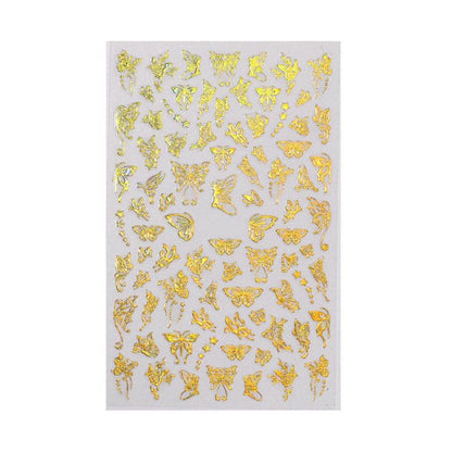 3D Nail Butterfly Design Sticker Decor Decal Holographic Laser Nail Art Sticker-8