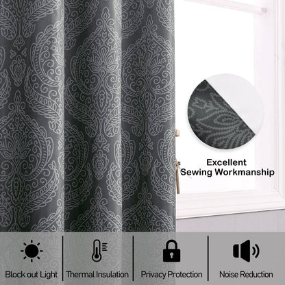 DWCN Ombre Blackout Curtains, Set of 2 Panels-2