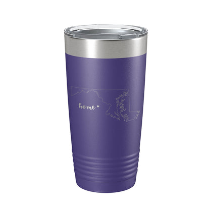 Maryland Tumbler Home State Travel Mug Insulated Laser Engraved Map Coffee Cup 20 oz-15