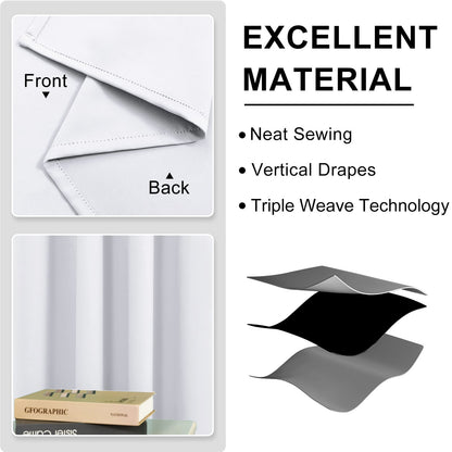 DWCN Grommet Blackout Curtains, Set of 2 Panels-4