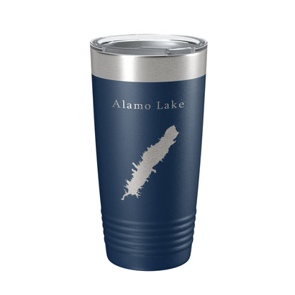 Alamo Lake Map Tumbler Travel Mug Insulated Laser Engraved Coffee Cup Arizona 20 oz-8