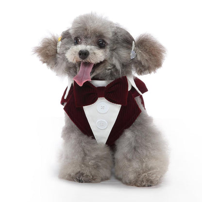 Elegant Canine Attire: Formal Dog Tuxedo Dress-0
