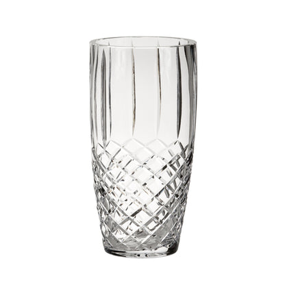 Crystal Linear Vase With Medallion Ii Pattern, 10" X 5"-0