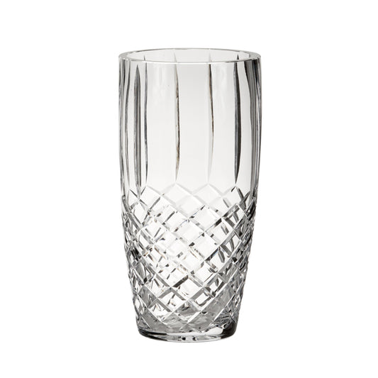 Crystal Linear Vase With Medallion Ii Pattern, 10" X 5"-0