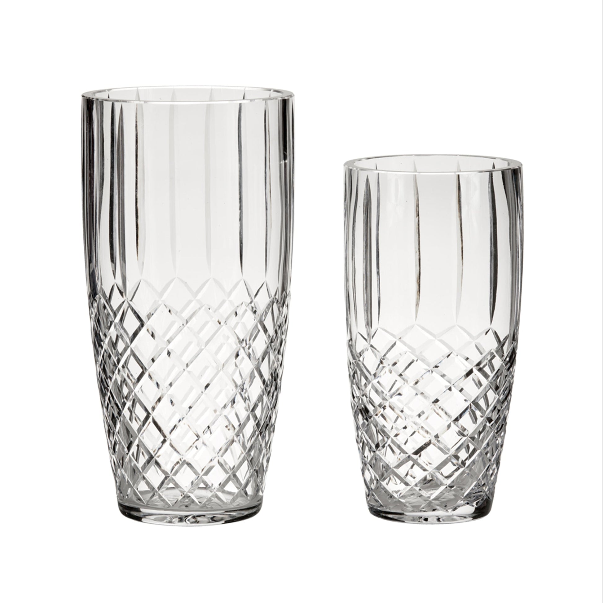 Crystal Linear Vase With Medallion Ii Pattern, 10" X 5"-1