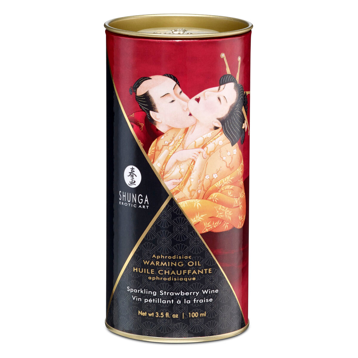 Erotic Massage Oil Shunga SHU127-SPARKLING STRAWBERRY WINE 100 ml Strawberry-1