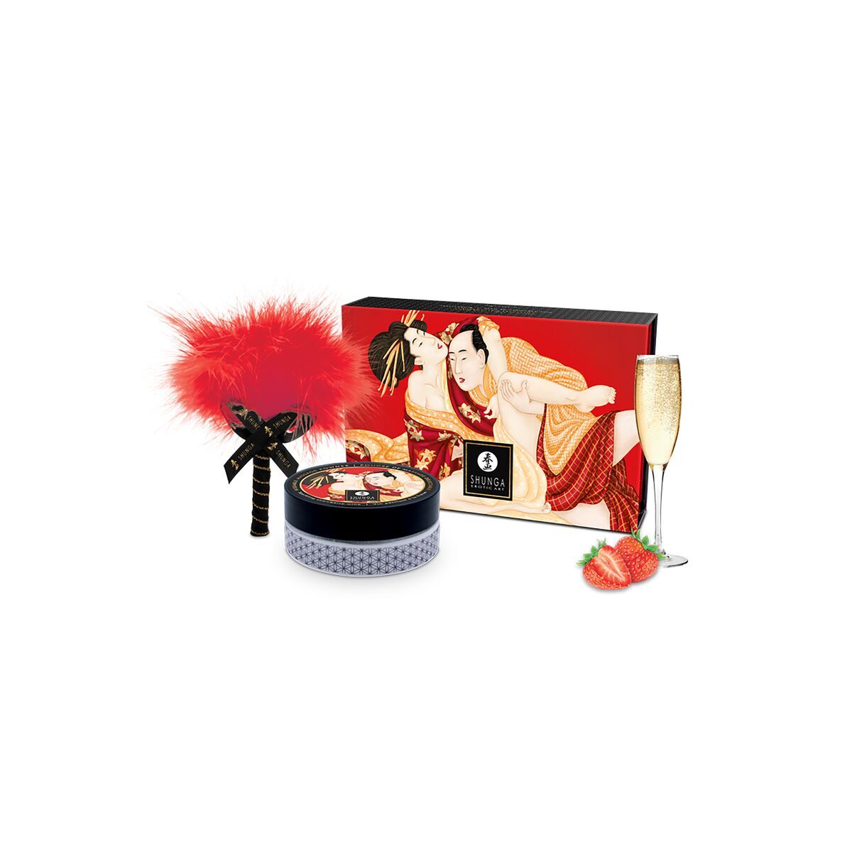 Edible powders Shunga CHAMPAGNE STRAWBERRIES 75 g-20