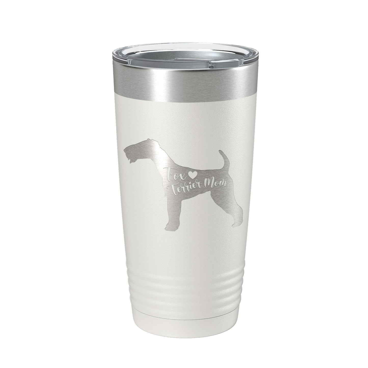 Fox Terrier Mom Tumbler Dog Travel Mug Gift Insulated Laser Engraved Coffee Cup 20 oz-1