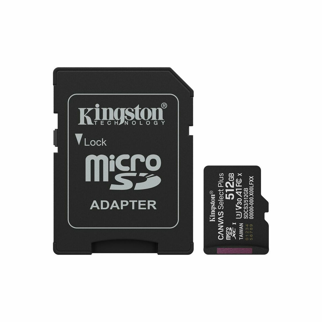 Micro SD Memory Card with Adaptor Kingston CANVAS Select Plus 512 GB-0