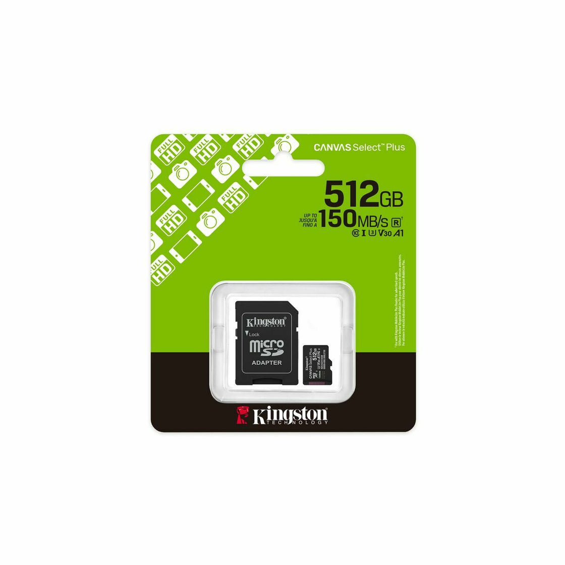 Micro SD Memory Card with Adaptor Kingston CANVAS Select Plus 512 GB-4