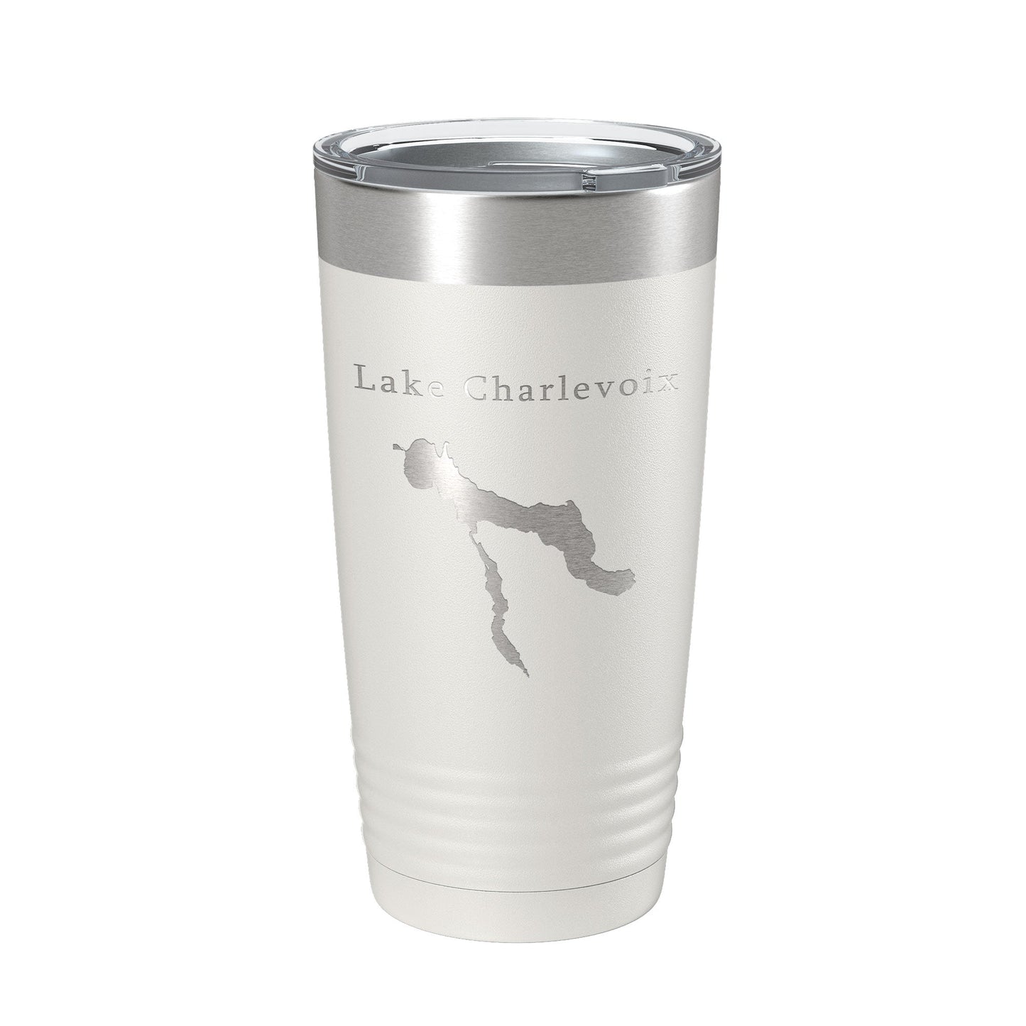 Lake Charlevoix Map Tumbler Travel Mug Insulated Laser Engraved Coffee Cup Michigan 20 oz-7