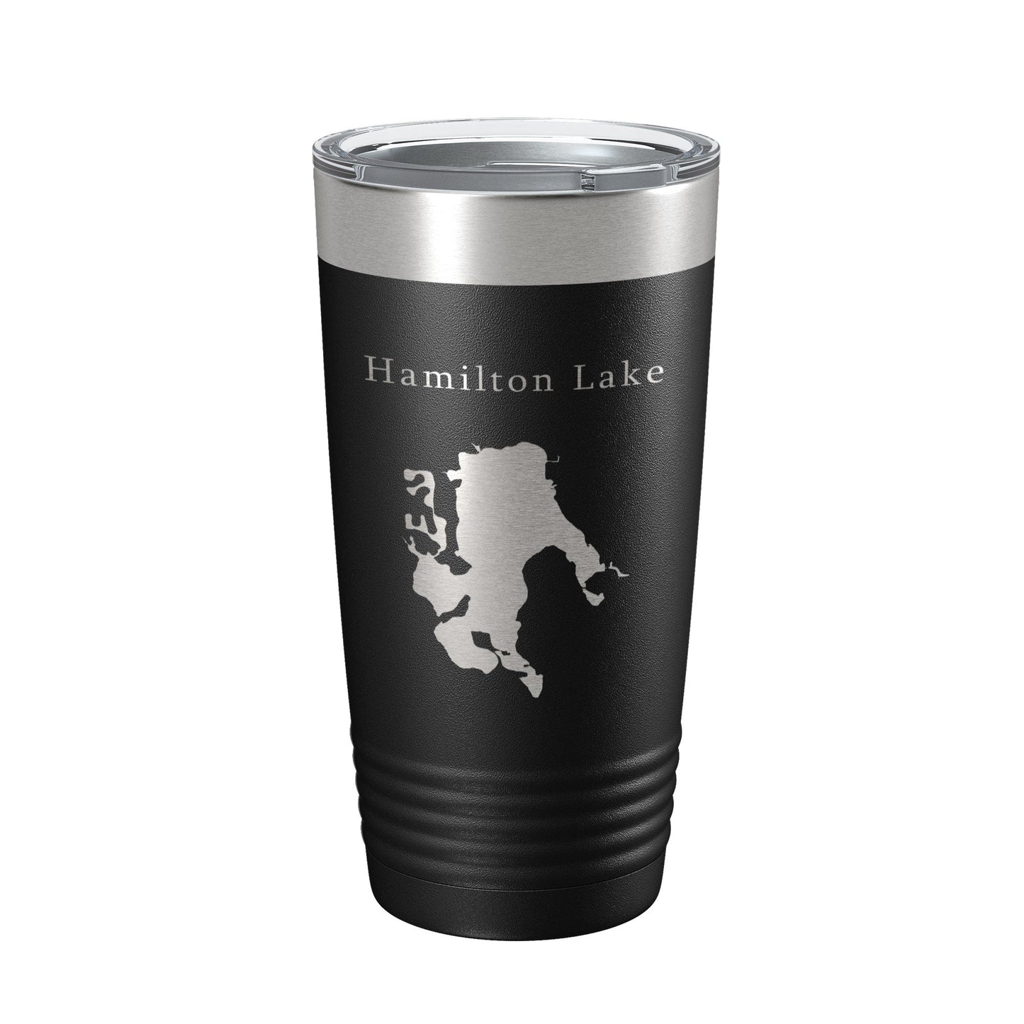 Hamilton Lake Map Tumbler Travel Mug Insulated Laser Engraved Coffee Cup Indiana 20 oz-0