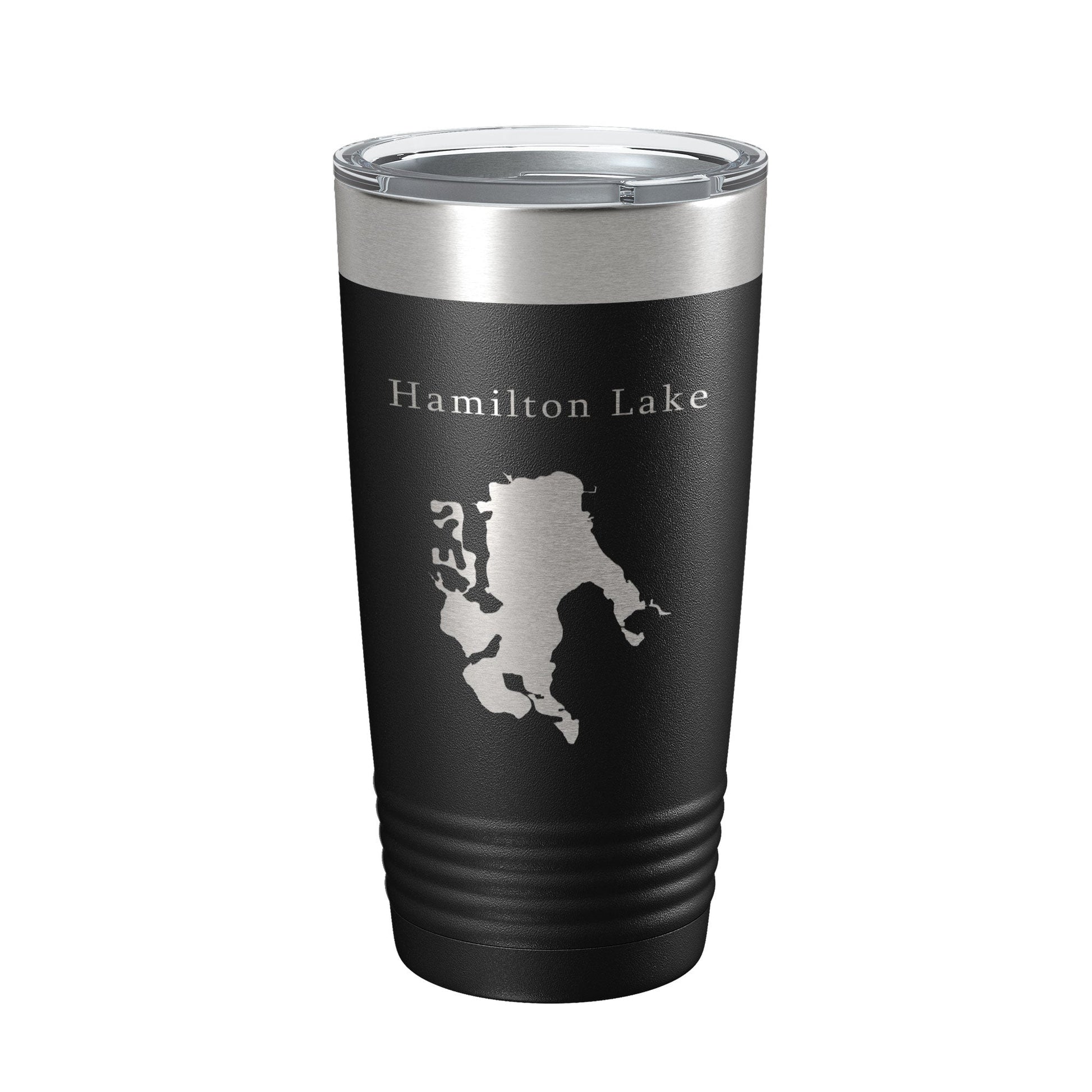 Hamilton Lake Map Tumbler Travel Mug Insulated Laser Engraved Coffee Cup Indiana 20 oz-0
