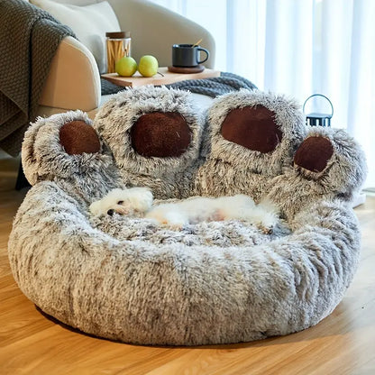 Cuddly Cute Bear Paw Shape Pet Sofa-2
