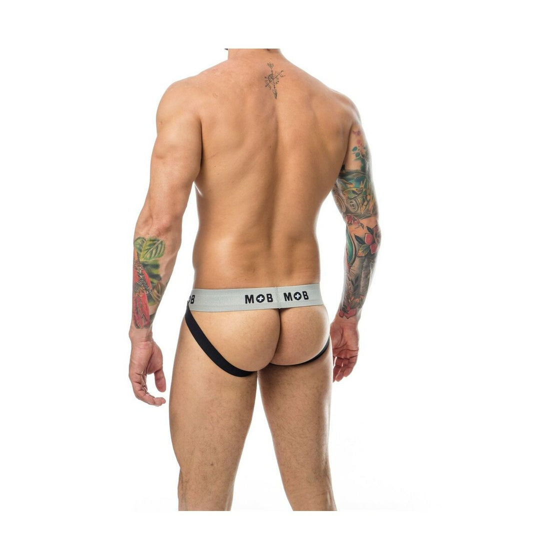 Thong Mob Eroticwear White Black XXL-3