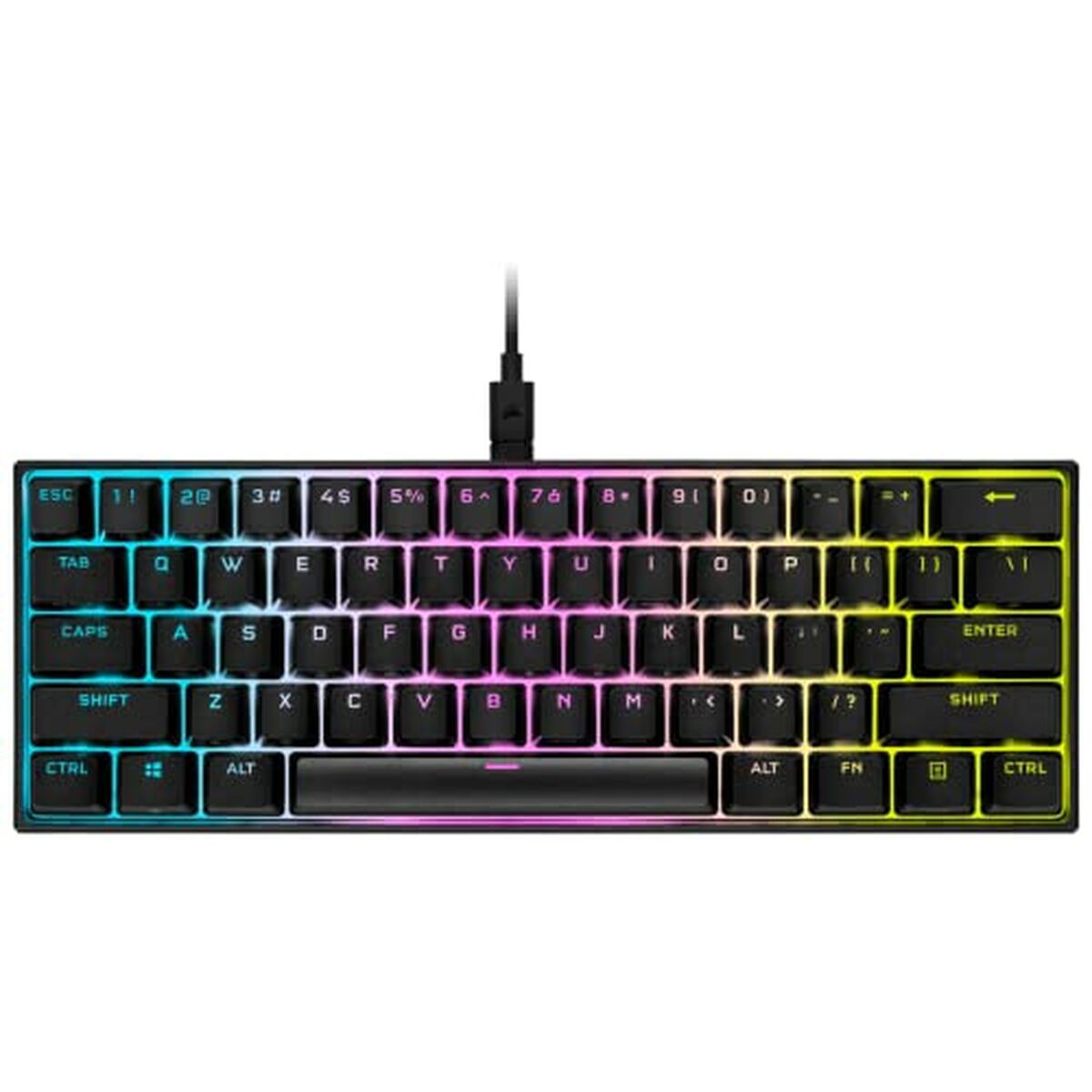 Gaming Keyboard Corsair K65 RGB MINI 60% Mechanical Gaming Black Spanish Qwerty-0