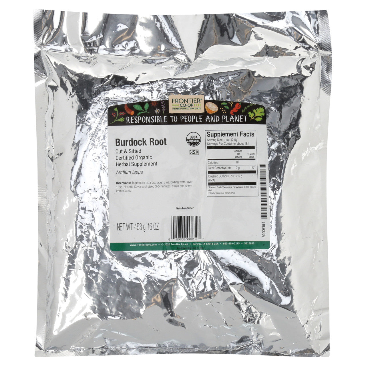 Frontier Herb Burdock Root C/S (1x1lb)-4