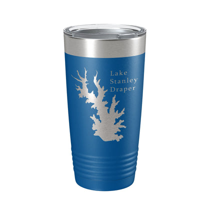 Lake Stanley Draper Map Tumbler Travel Mug Insulated Laser Engraved Coffee Cup Oklahoma 20 oz-6