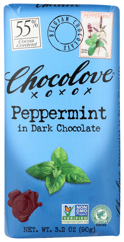 Chocolove Peppermint In Dark Chocolate (12x3.2Oz)-0