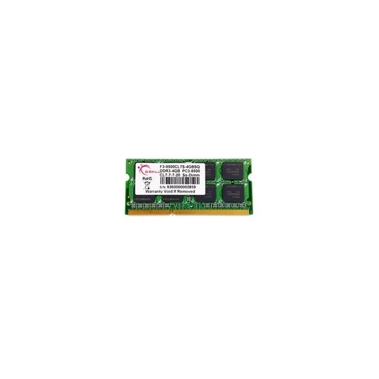 G.SKILL Standard DDR3 SO-DIMM 1066MHz CL7 4GB Black (F3-8500CL7S-4GBSQ)-0