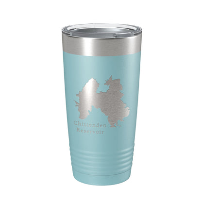 Chittenden Reservoir Tumbler Lake Map Travel Mug Insulated Laser Engraved Coffee Cup Vermont 20 oz-13