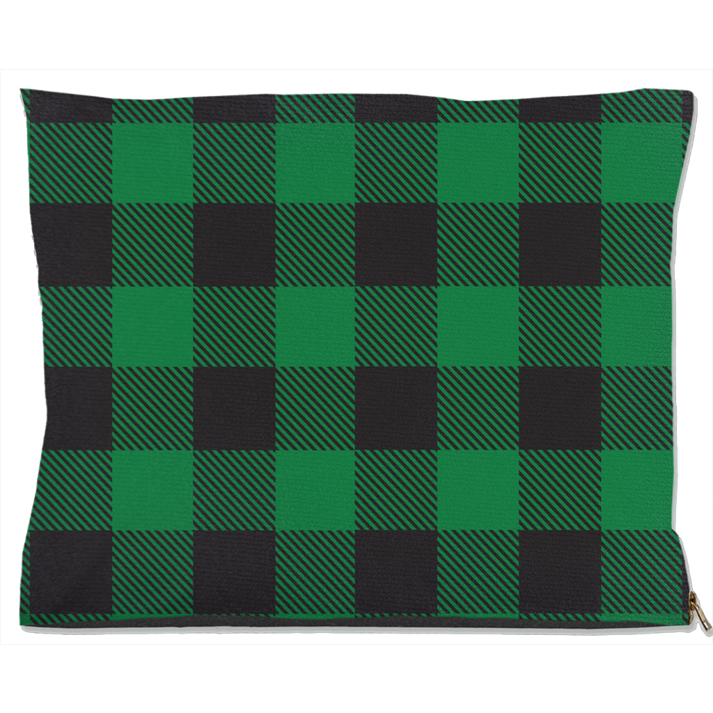 Buffalo Plaid Green Dog Bed-4