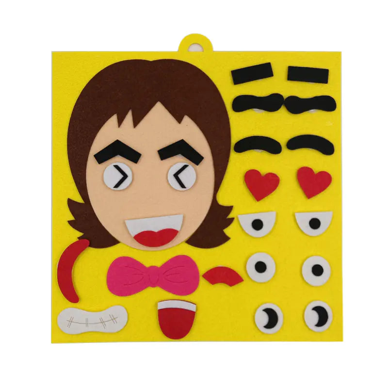 Children's Emoji Puzzle Felt Craft Kit for Kindergarten