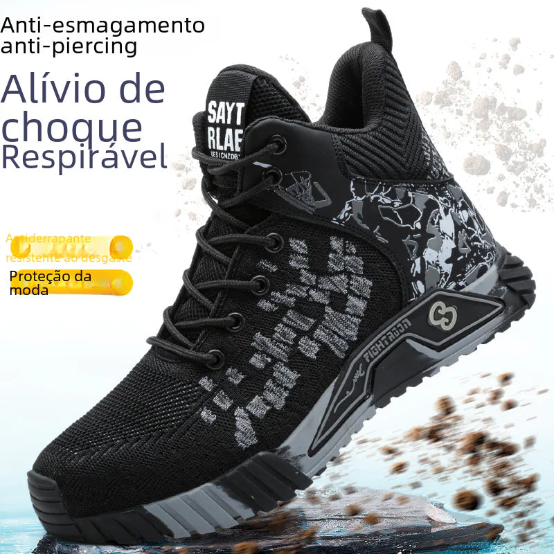 Lightweight Breathable Safety Shoes with Steel Toe
