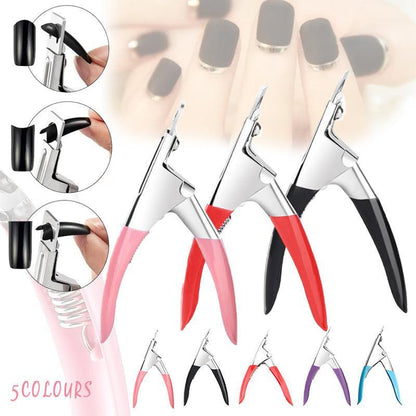 Acrylic Nail Tip Cutter False Nail Clipper U Shape Manicure Art Trimmer Tool-0