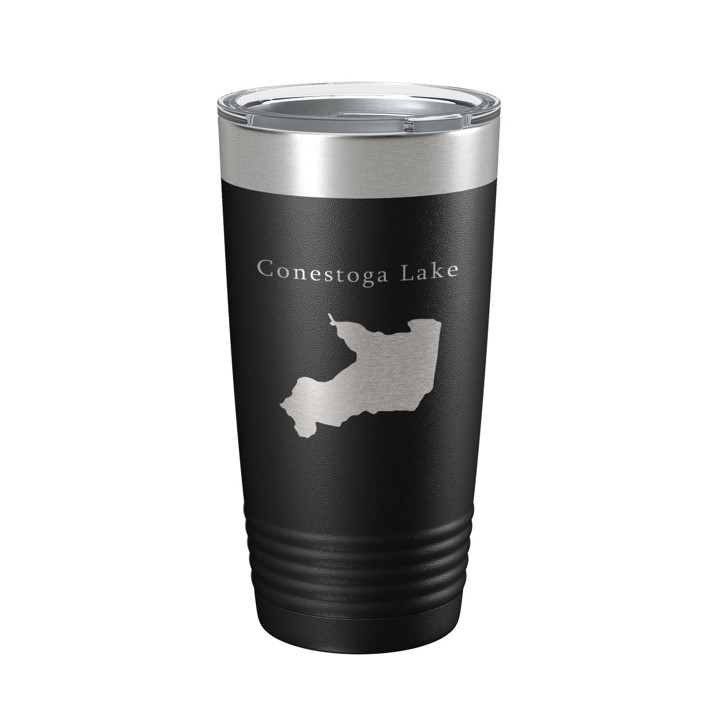 Conestoga Lake Map Tumbler Travel Mug Insulated Laser Engraved Coffee Cup Nebraska 20 oz-0