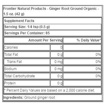 Frontier Herb Ground Ginger Root (1x1.5 Oz)-1