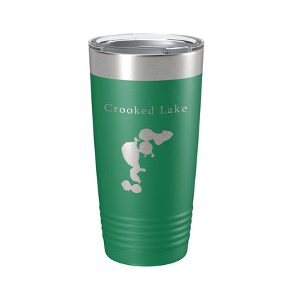 Crooked Lake Map Tumbler Travel Mug Insulated Laser Engraved Coffee Cup Florida 20 oz-9