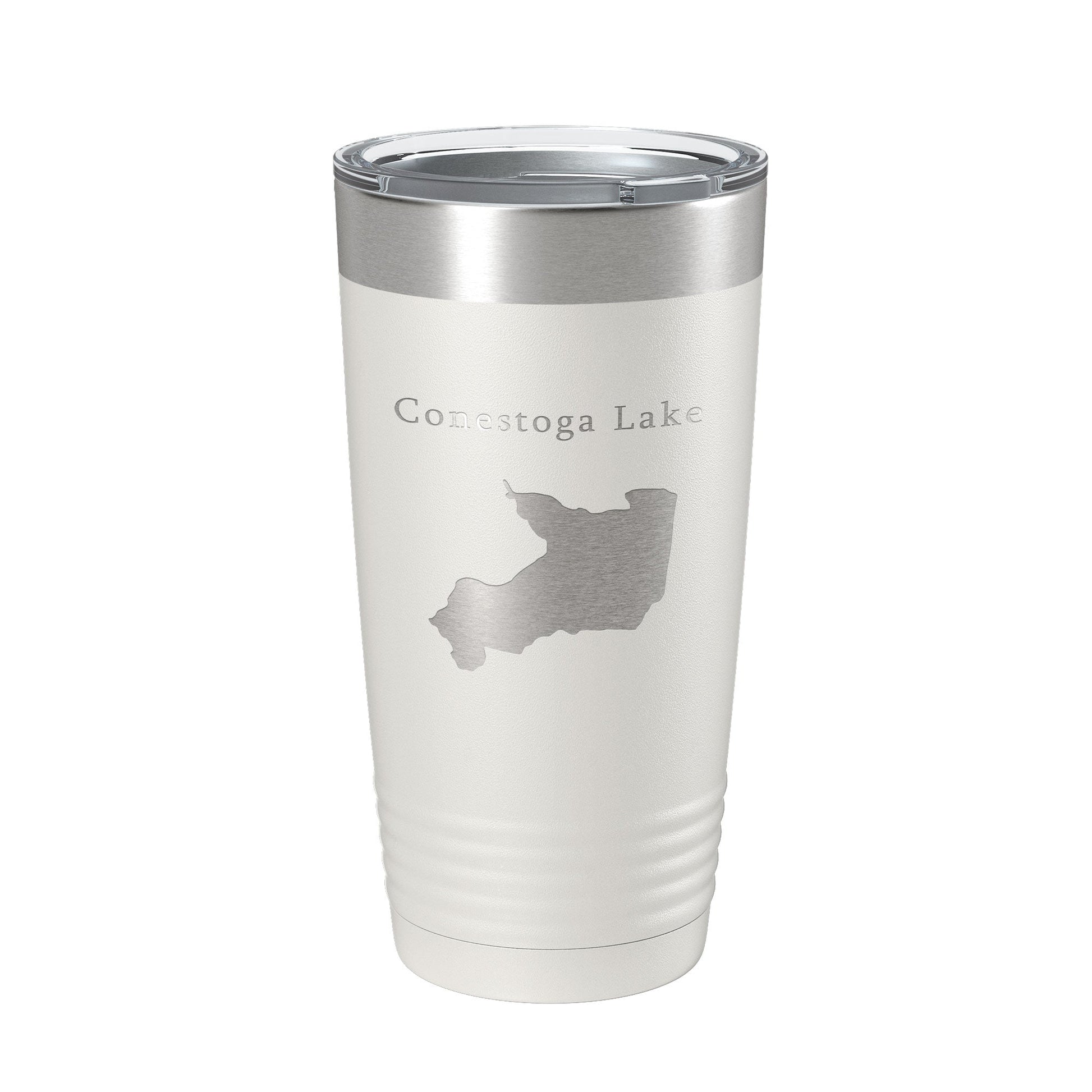 Conestoga Lake Map Tumbler Travel Mug Insulated Laser Engraved Coffee Cup Nebraska 20 oz-1
