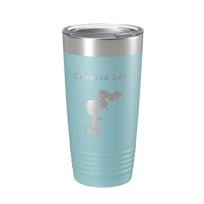 Crooked Lake Map Tumbler Travel Mug Insulated Laser Engraved Coffee Cup Florida 20 oz-13