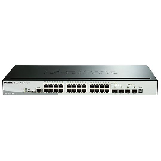 D-Link DGS-1510-28P switch-uri Gestionate L3 Gigabit Ethernet (10/100/1000) Power over Ethernet (PoE) Suport Negru (DGS-1510-28P)-0