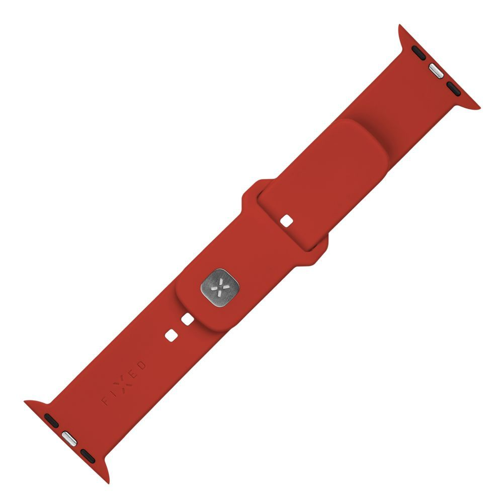 Curea fixa din silicon pentru Apple Watch 2/1 49mm FIXED Rosu (FIXSST2-1029-RD)-0