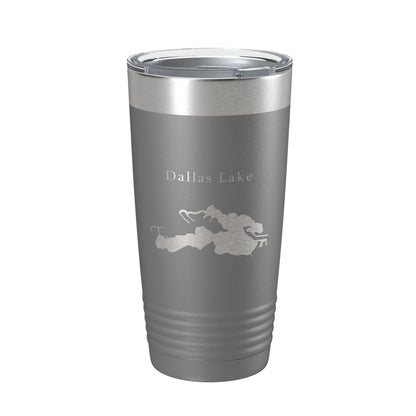 Dallas Lake Map Tumbler Travel Mug Insulated Laser Engraved Coffee Cup Indiana 20 oz-16