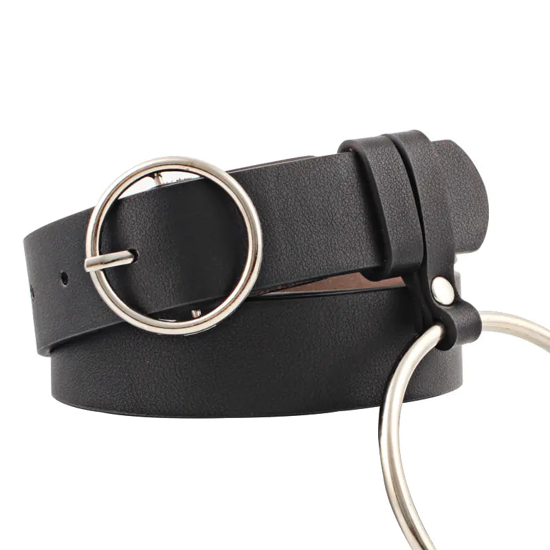 New Silver Circle Belt for Women - Versatile Decor