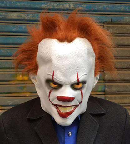 Halloween Clown Costume with Scary Mask Set