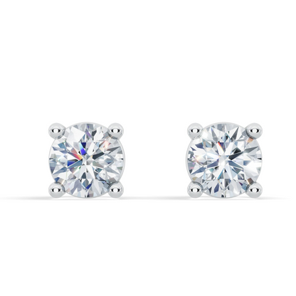 Classic Lab Diamond Stud Earrings (1/4 ct. tw.) – VS+ Clarity - 14k White or Yellow Gold Over Sterling Silver-0