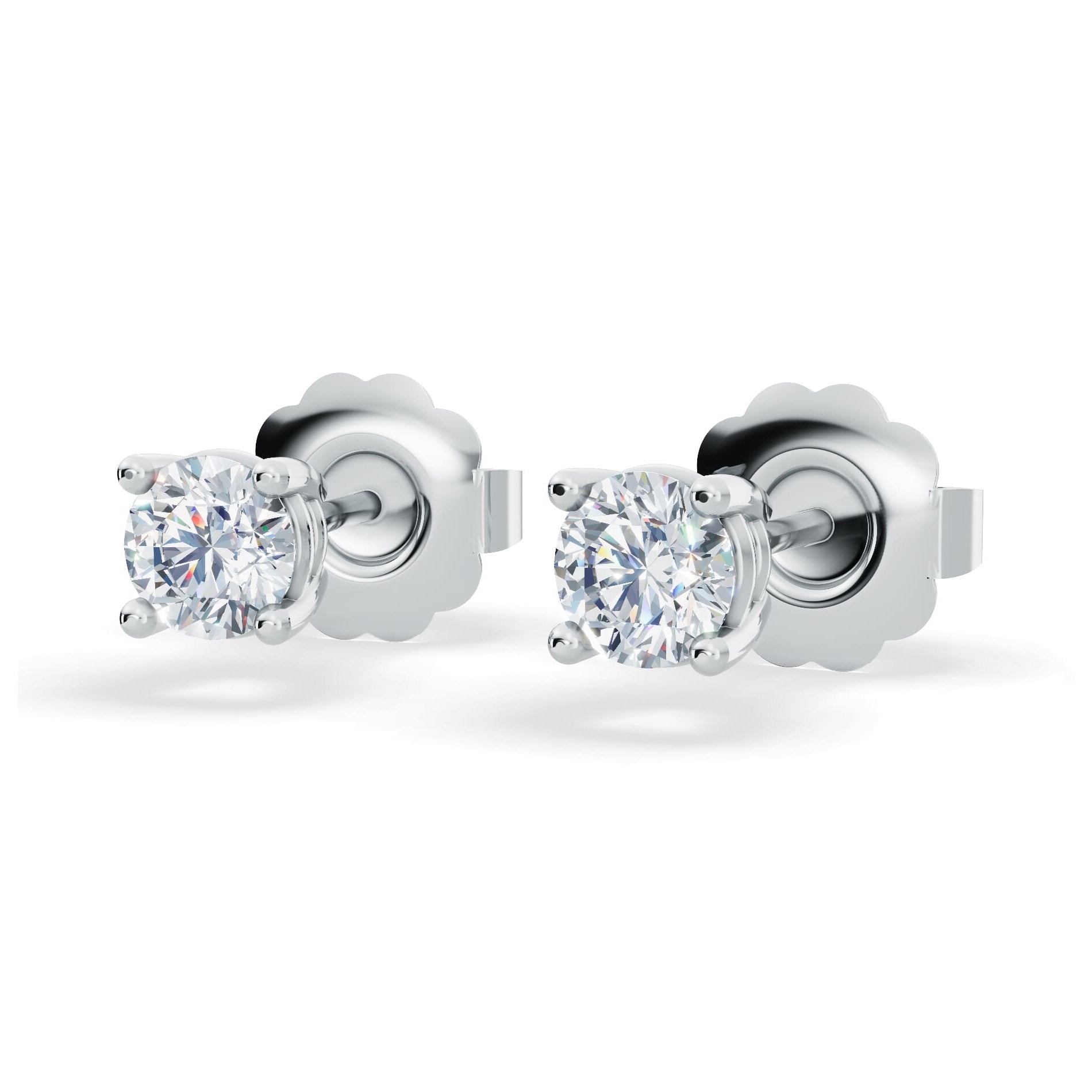 Classic Lab Diamond Stud Earrings (1/4 ct. tw.) – VS+ Clarity - 14k White or Yellow Gold Over Sterling Silver-4
