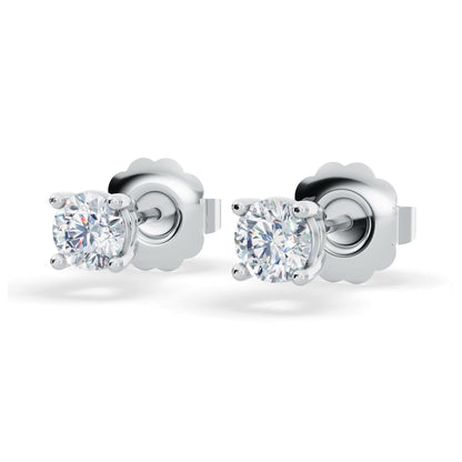 Classic Lab Diamond Stud Earrings (1/4 ct. tw.) – VS+ Clarity - 14k White or Yellow Gold Over Sterling Silver-4