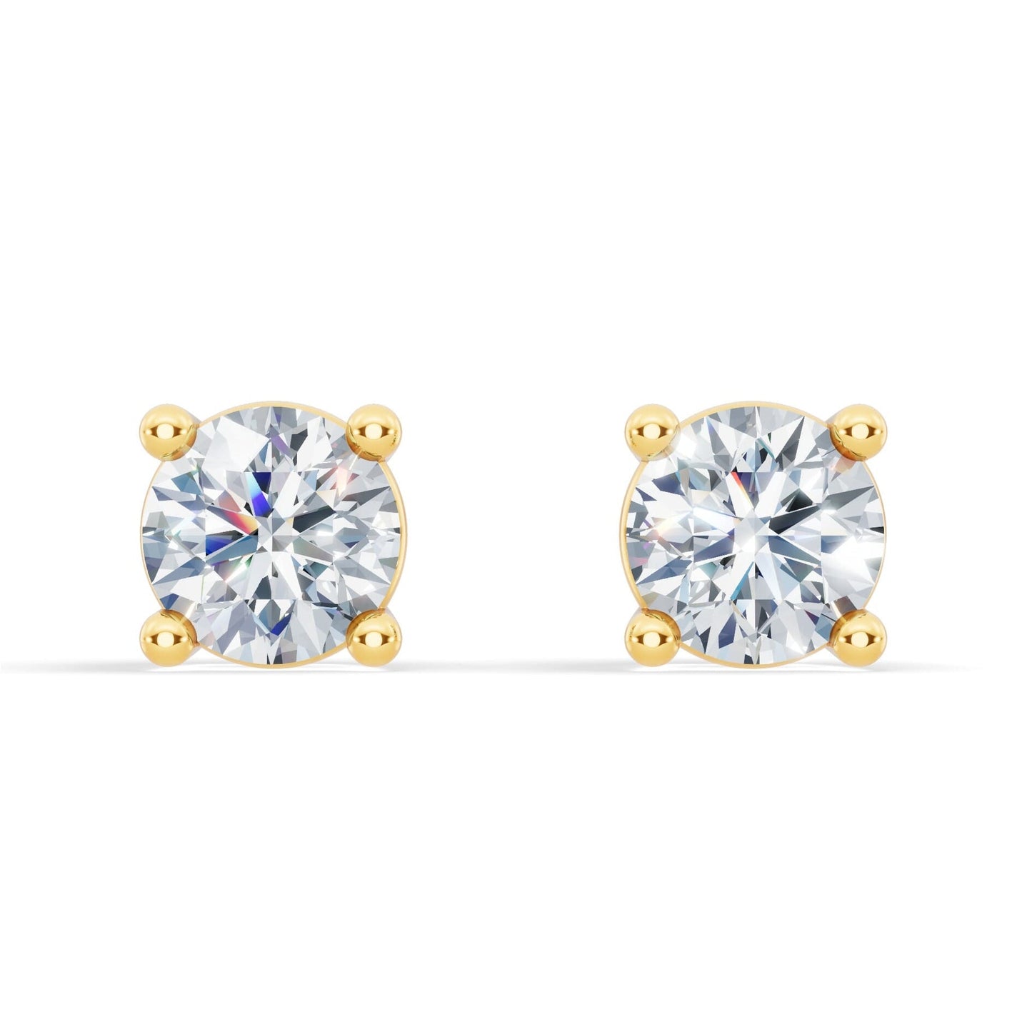 Classic Lab Diamond Stud Earrings (1/4 ct. tw.) – VS+ Clarity - 14k White or Yellow Gold Over Sterling Silver-1