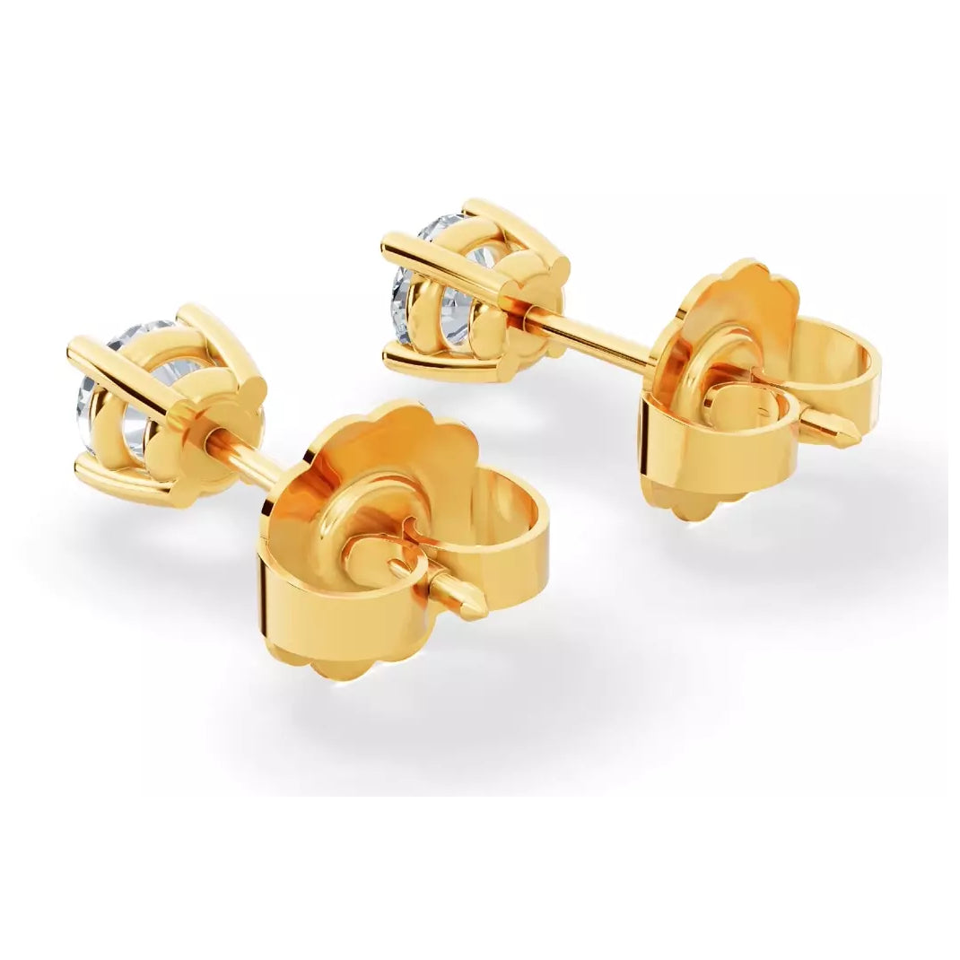 Classic Lab Diamond Stud Earrings (1/4 ct. tw.) – VS+ Clarity - 14k White or Yellow Gold Over Sterling Silver-2