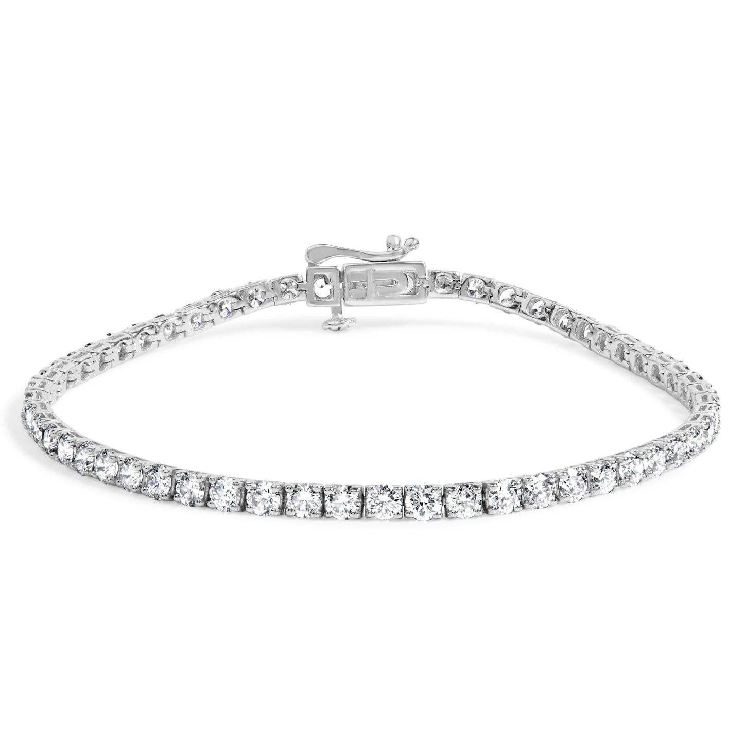 14K Gold 5.0 Cttw Lab Grown Diamond Tennis Bracelet (F-G Color, VS1-VS2 Clarity) - 7.25" Inches-0