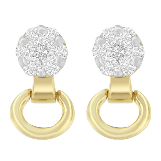 14K Yellow Gold 1/2 cttw Diamond Stud Earrings (I-J, SI1-SI2)-0