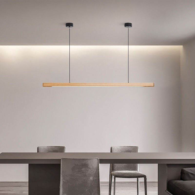 Geometric Solid Wood Tri-Color Pendant Light-5