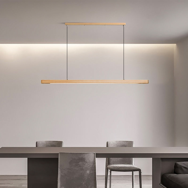 Geometric Solid Wood Tri-Color Pendant Light-6